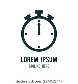 stopwatch logo design vector template