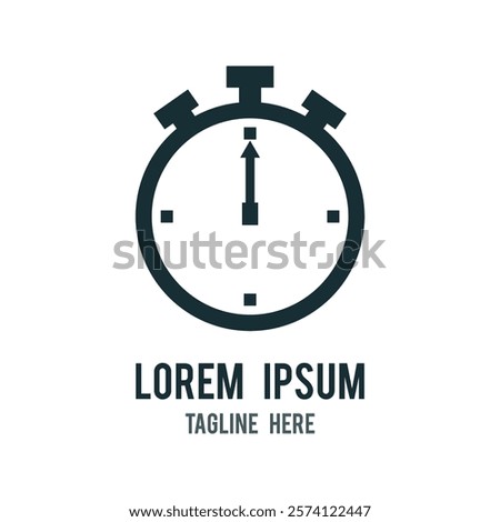 stopwatch logo design vector template