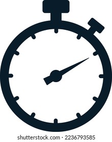 stopwatch logo icon black and white