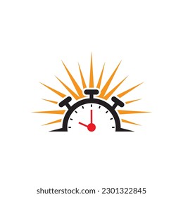 Stopwatch logo images illustration design