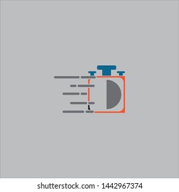stopwatch logo template web icon back ground