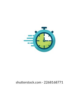 A stopwatch logo with a time of 10 : 00.