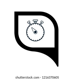 stopwatch and map pin. stopwatch icon