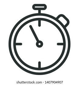 stopwatch - minimal line web icon. simple vector illustration. concept for infographic, website or app.