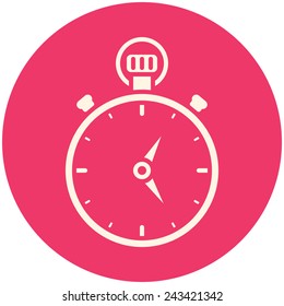 Stopwatch, modern flat icon