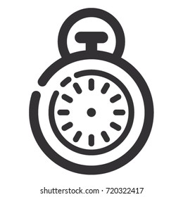 Stopwatch Mono Line Icon