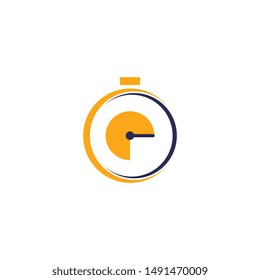 stopwatch in motion. deadline concept design. clock speed, flat time icon vector,