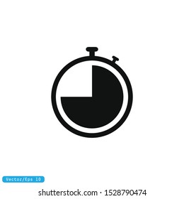 Stopwatch o measure the amount of time icon vector 