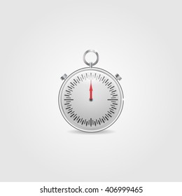 Stopwatch on a gray background