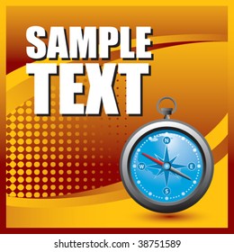 stopwatch on orange halftone advertisement