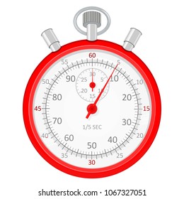 Stopwatch on a white background. Flat vector.