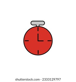 Stopwatch En Fondo Blanco Para Diseño Gráfico Y Web. Signo vectorial simple. Símbolo de concepto de Internet para botón de sitio web o aplicación móvil