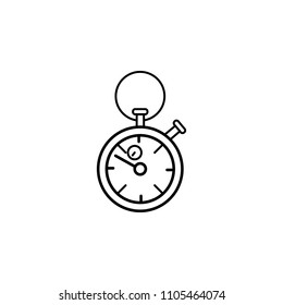 stopwatch outline icon. Element of logistic icon for mobile concept and web apps. Thin line stopwatch outline icon can be used for web and mobile on white background