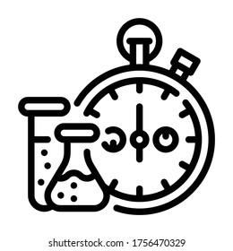 Stopwatch Outline icon. Laboratory Concept.