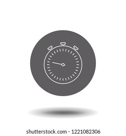 Stopwatch outline icon. linear style sign for mobile concept and web design. Timer clock simple line vector icon. Thin graphic elements vector illustration, outline pattern on a white background.