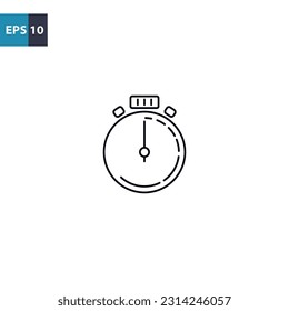 Icono de esquema de Stopwatch Ilustración del vector