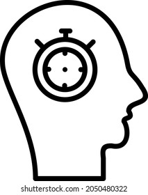 Stopwatch Outline Vector Icon Design
