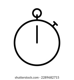 stopwatch outline vector icon. stopwatch stock vector icon for web, mobile app and ui design