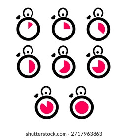 Definição de Ícones do Indicador de Progresso de Cronômetro
