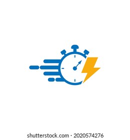 Stopwatch quick icon design illustration template