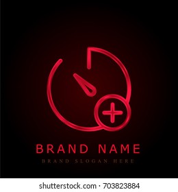Stopwatch red chromium metallic logo