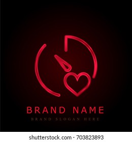 Stopwatch red chromium metallic logo