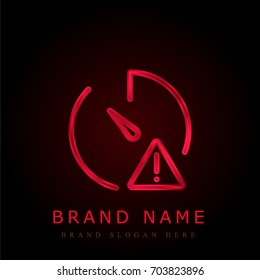 Stopwatch red chromium metallic logo