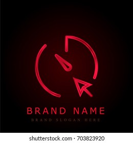 Stopwatch red chromium metallic logo