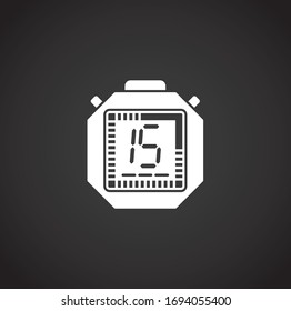 Stopwatch related icon on background for graphic and web design. Creative illustration concept symbol for web or mobile app.
