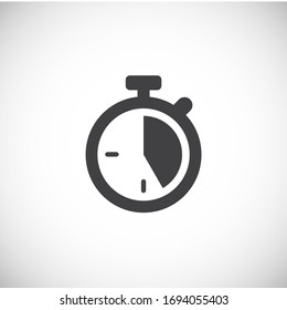 Icono relacionado con Stopwatch sobre el fondo para el diseño gráfico y web. Símbolo de concepto de ilustración creativa para aplicación web o móvil.