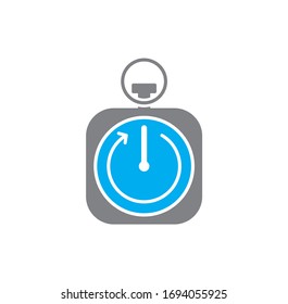 Stopwatch related icon on background for graphic and web design. Creative illustration concept symbol for web or mobile app.