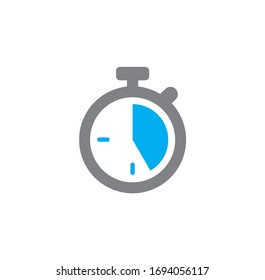 Stopwatch related icon on background for graphic and web design. Creative illustration concept symbol for web or mobile app.