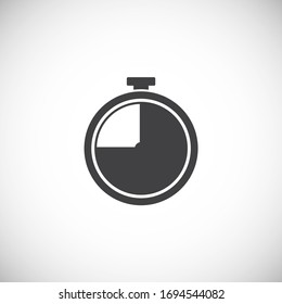 Icono relacionado con Stopwatch sobre el fondo para el diseño gráfico y web. Símbolo de concepto de ilustración creativa para aplicación web o móvil.