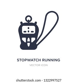 stopwatch running icon on white background. Simple element illustration from Technology concept. stopwatch running sign icon symbol design.