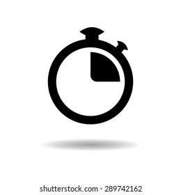 Stopwatch Running icon vector illustration eps10 on white background