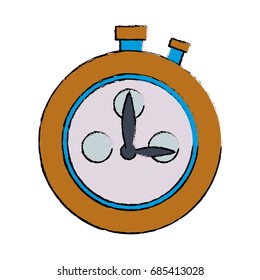 stopwatch school subject sign simple icon on background