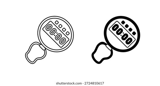 Ícone de conjunto de cronômetro com ilustração de estoque de vetor de fundo branco