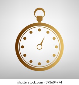 Stopwatch sign. Flat style icon