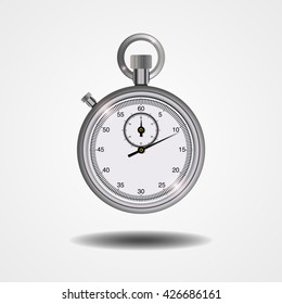 Stopwatch sign icon. Vector. Realistic