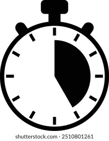 Signo de cronómetro para usos múltiples. Símbolo de tiempo restante.