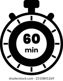 Stopwatch sign for multi purpose. Time remaining symbol.