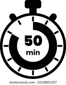 Stopwatch sign for multi purpose. Time remaining symbol.