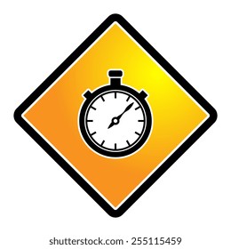 Stopwatch sign, vector illustration