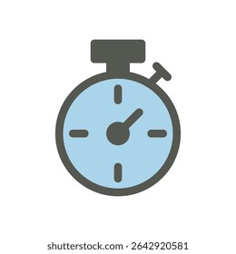 stopwatch simple flat icon illustration