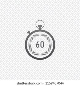 stopwatch. simple icon. On grid background