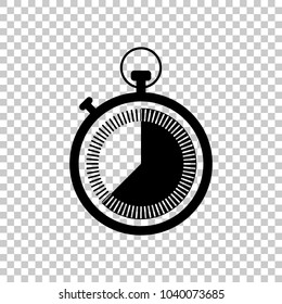 stopwatch. simple icon. On transparent background.