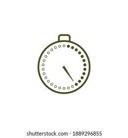 Stopwatch simple style icon on white background flat vector illustration