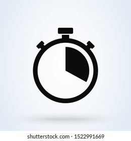 stopwatch Simple vector modern icon design illustration.