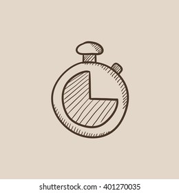 Stopwatch sketch icon.