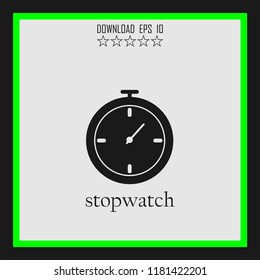 stopwatch sketch vector icon